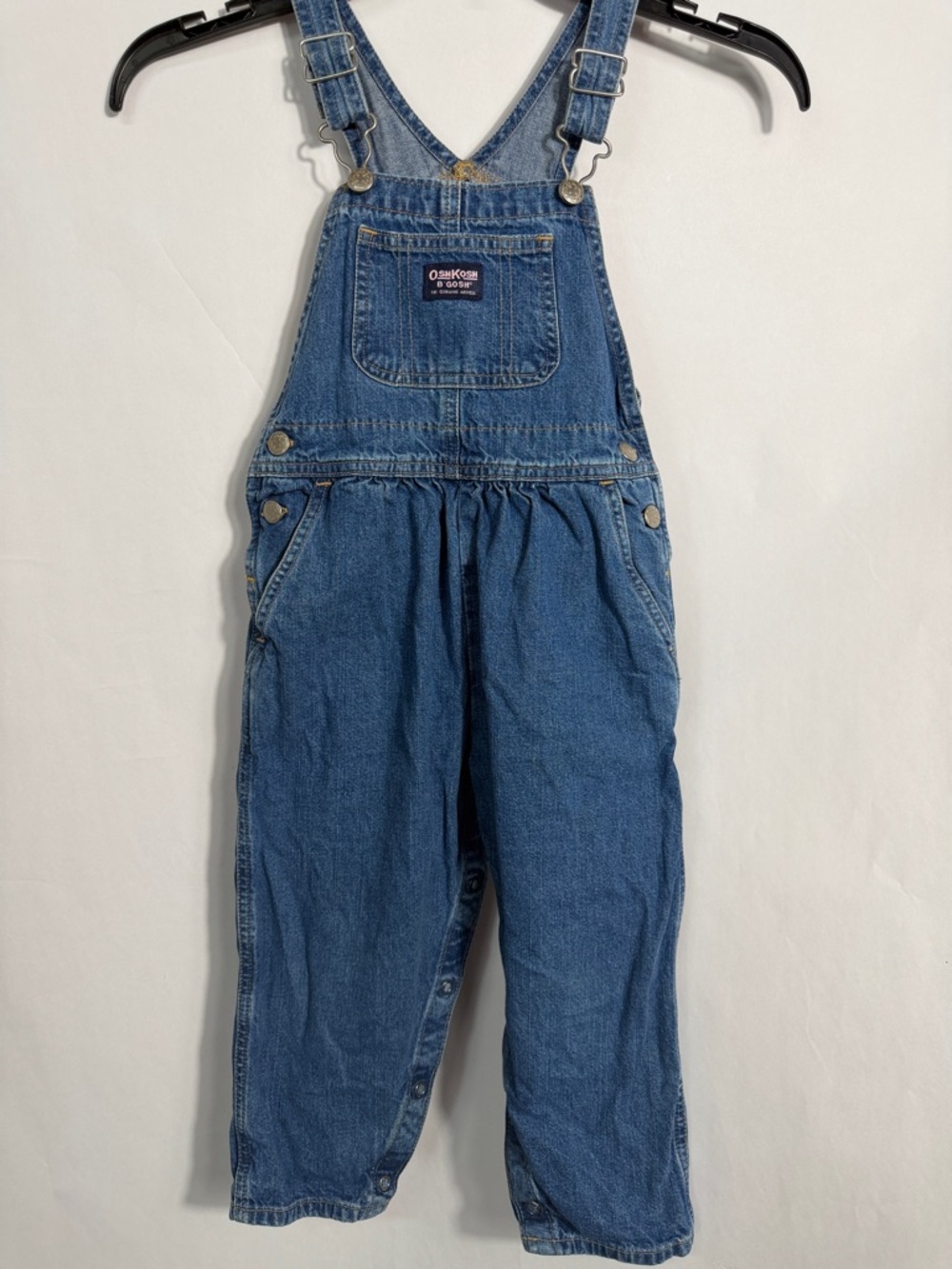 Vintage OshKosh B'Gosh Denim Bib Overalls 4T Genuine Article 90s Girls